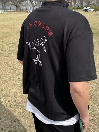 big-size anorak 빅사이즈 로고 집업 티셔츠 ~4XL