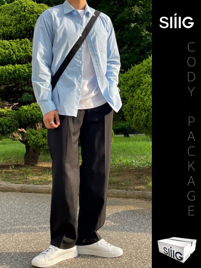 [SlilG Cody Package] 체격셔츠 + 구김없는 끝판왕 밴딩 팬츠 세트 SET