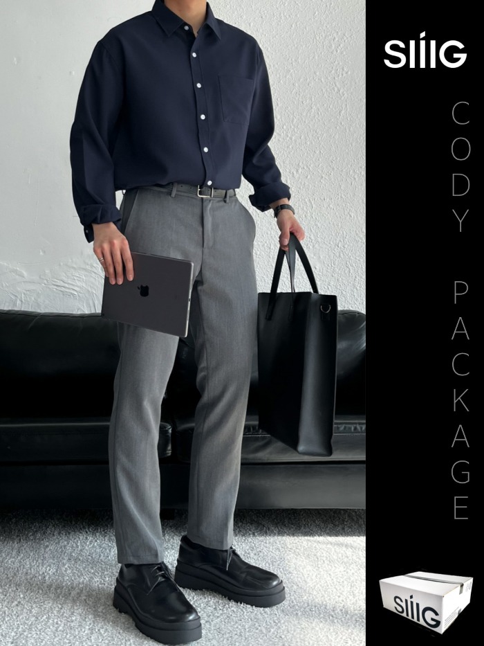 [SlilG Cody Package] 토일 베이직 셔츠 + 쥬르 시크릿 슬랙스 세트 SET