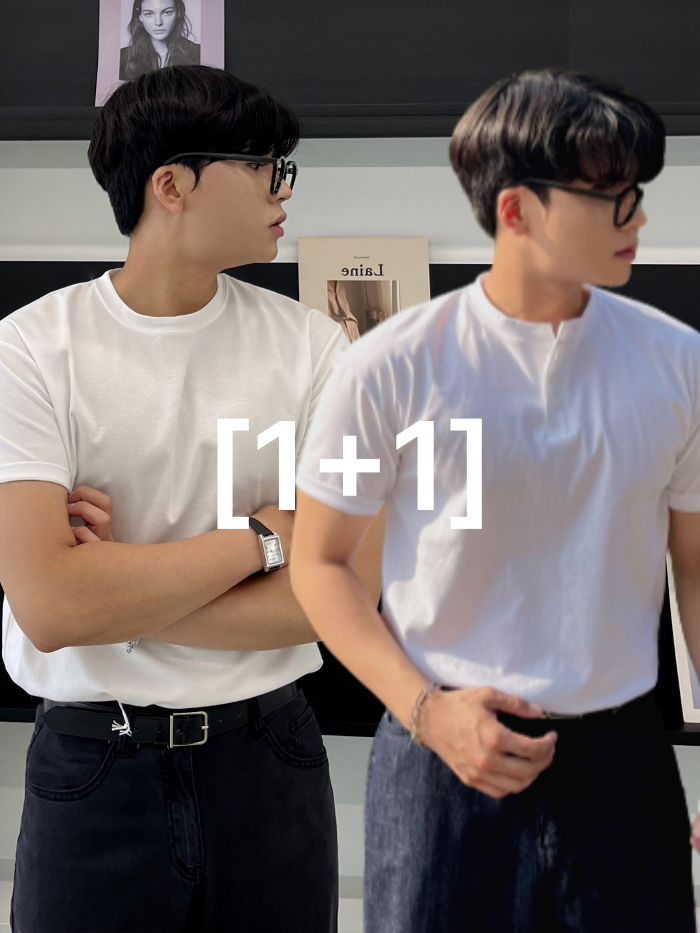 [1+1][주문폭주] 베스트 머슬핏 반팔 티셔츠 모음 2종