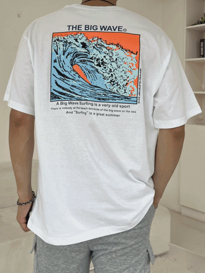 [주문폭주] 서퍼 나염 티셔츠 2color